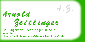 arnold zeitlinger business card